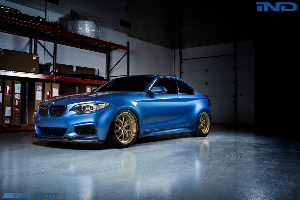 3d design f22 m sport carbon fiber front lip spoiler - iND Distribution