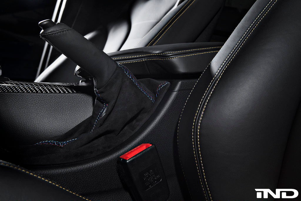 iND f8x m3 m4 tri stitch alcantara e brake boot - iND Distribution