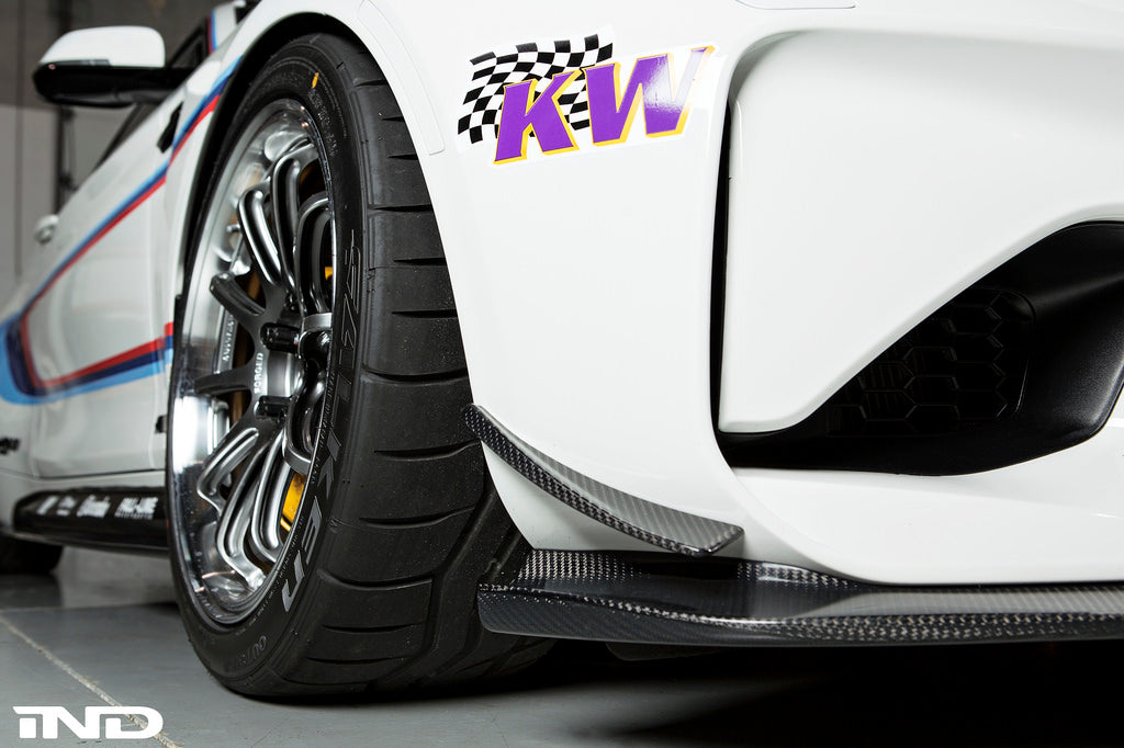 3d design f87 m2 carbon fiber bumper canards - iND Distribution