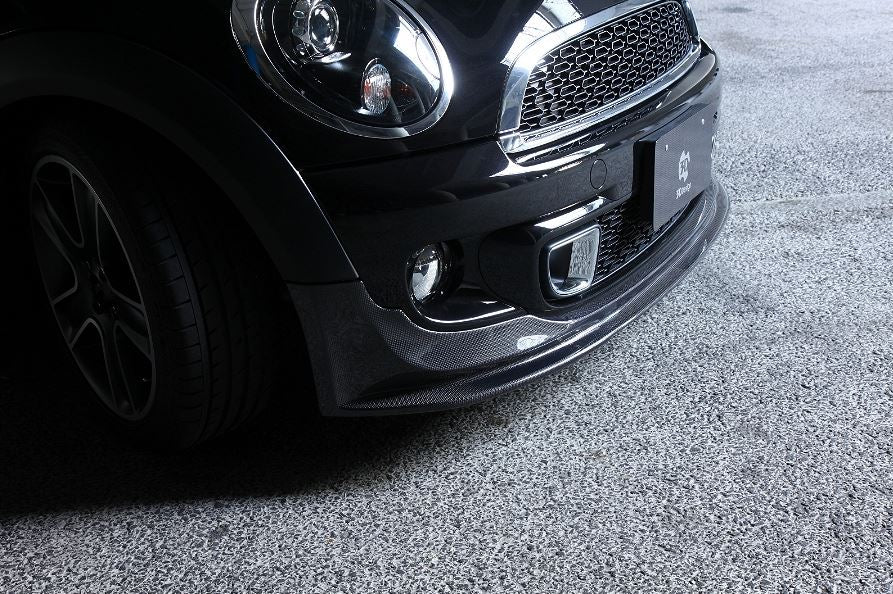 3d design mini cooper s carbon fiber front lip spoiler - iND Distribution