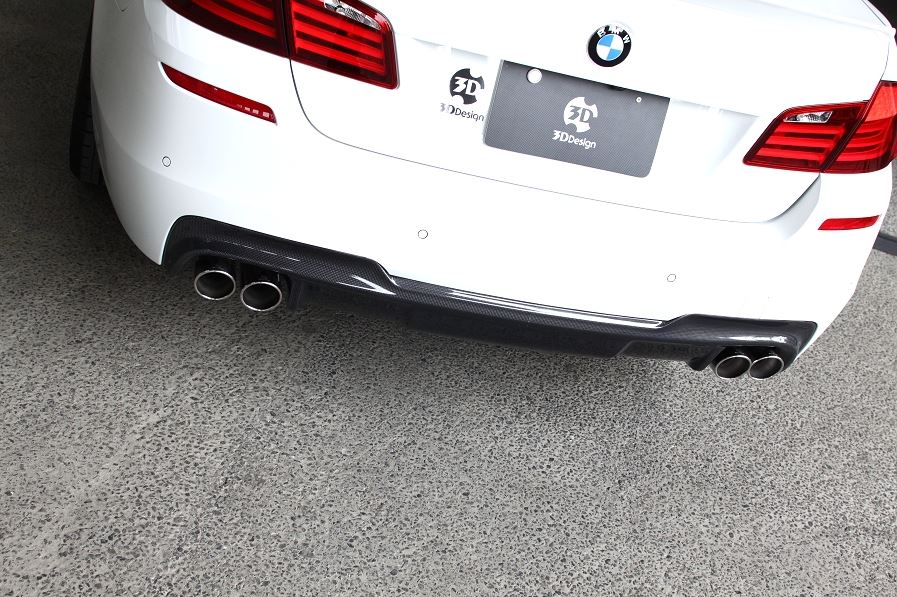 3d design f10 f11 m sport carbon fiber rear diffuser - iND Distribution