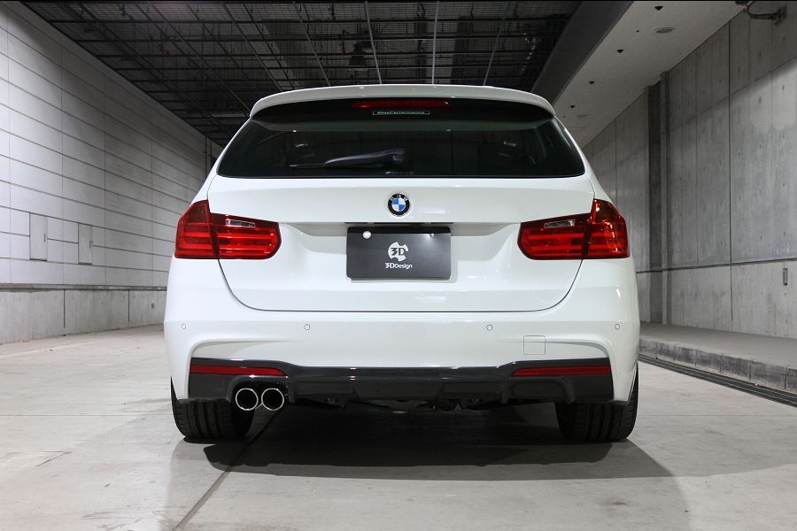 3D Design F30 F31 3-Series M Sport Carbon Rear Diffuser - iND Distribution