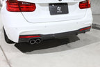 3d design f30 f31 m sport carbon fiber rear diffuser 1