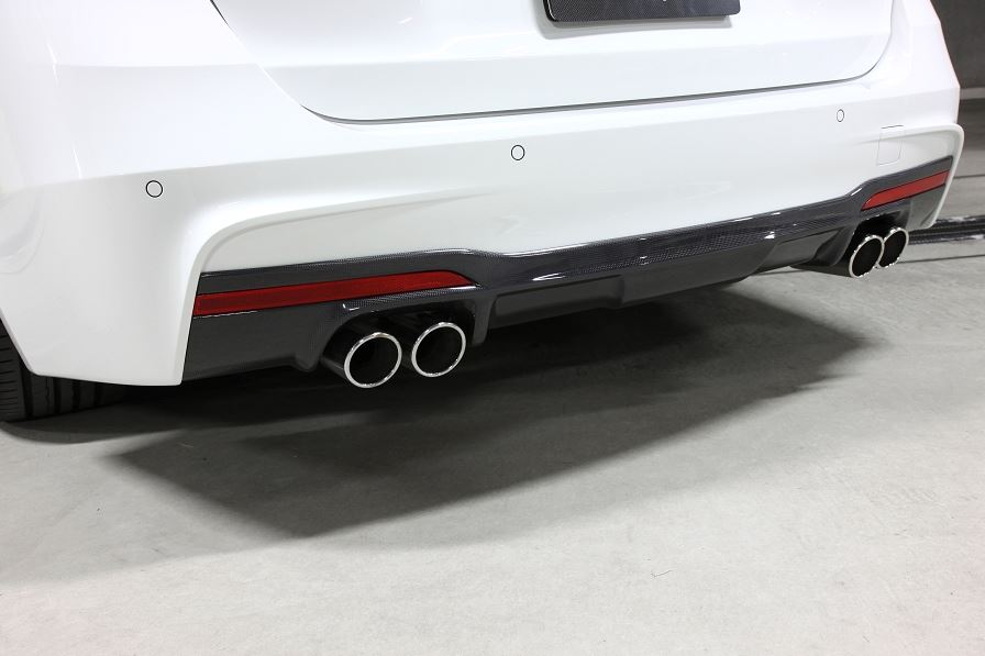 3d design f30 f31 335 m sport carbon fiber rear diffuser