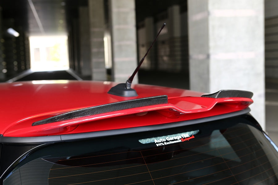 3d design mini f56 jcw carbon fiber roof spoiler extension - iND Distribution