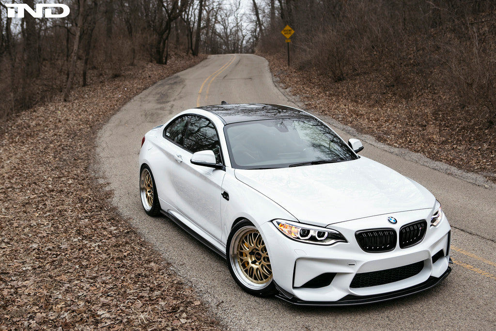 3d design f87 m2 carbon fiber front lip spoiler - iND Distribution