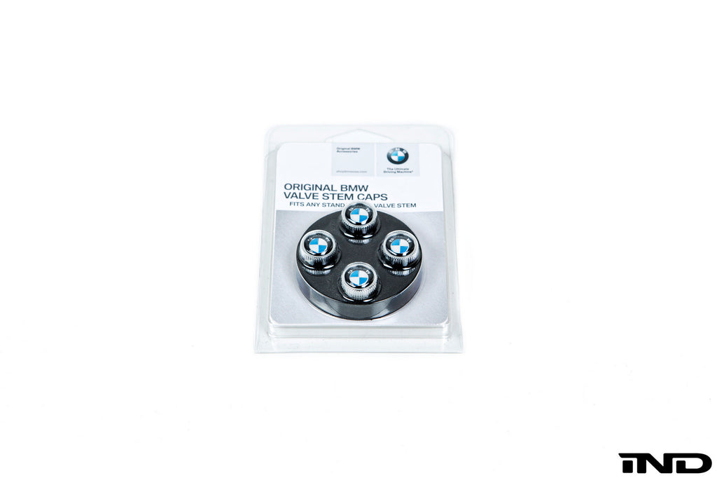 BMW OEM roundel chrome valve stem cap set - iND Distribution