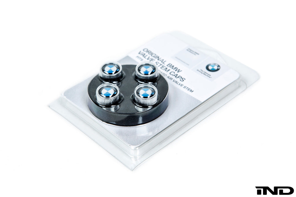 BMW OEM roundel chrome valve stem cap set - iND Distribution