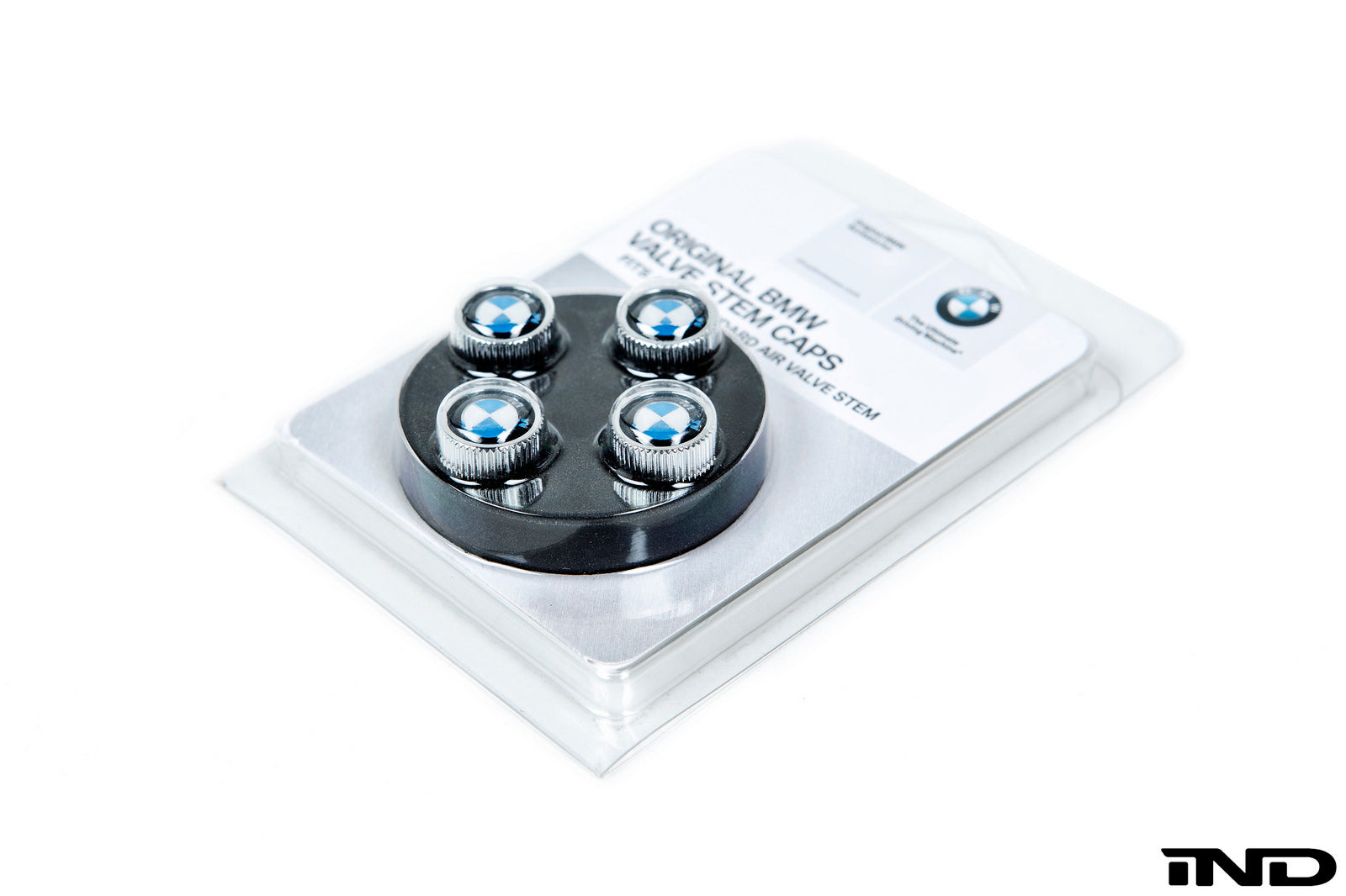 BMW OEM roundel chrome valve stem cap set - iND Distribution