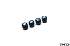 BMW OEM roundel black valve stem cap set - iND Distribution