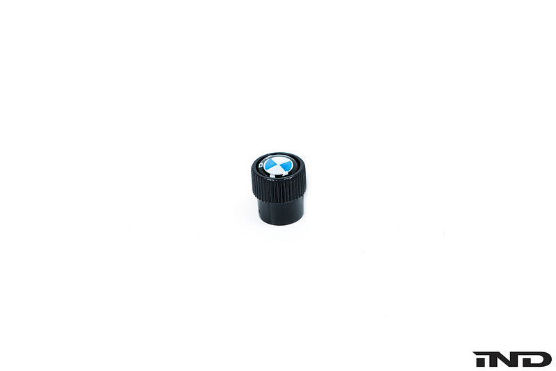 BMW OEM roundel black valve stem cap set - iND Distribution