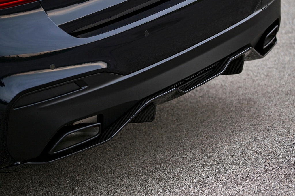 BMW m Performance g30 5 series msport carbon fiber rear diffuser - iND Distribution