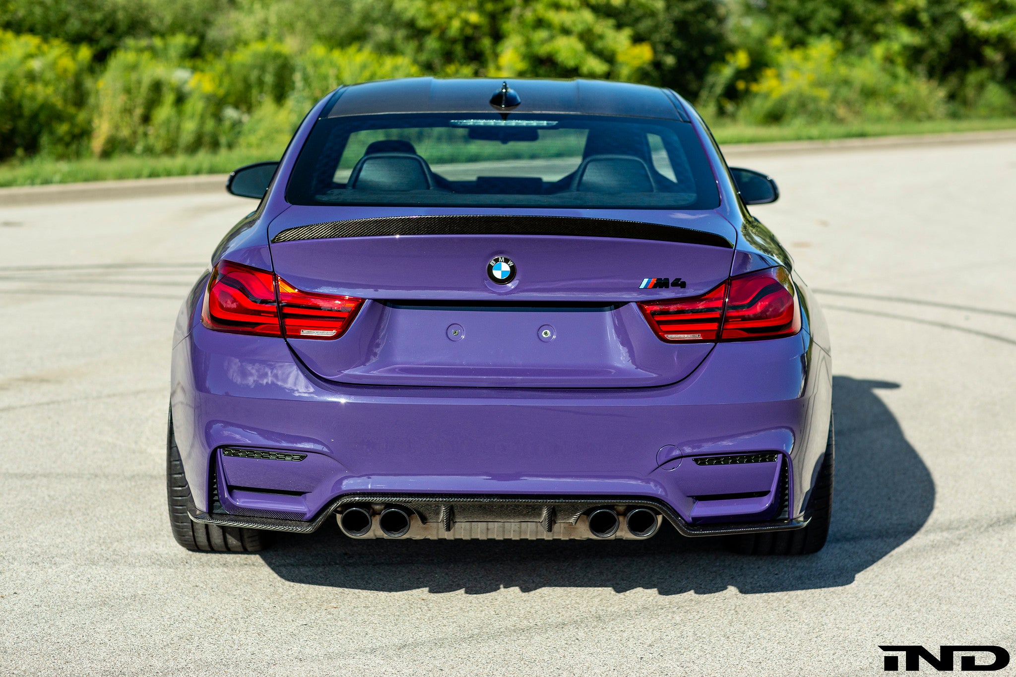 3d design f82 m4 dry carbon fiber trunk spoiler - iND Distribution