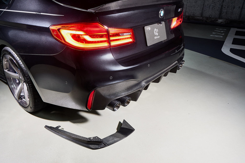 3d design f90 m5 carbon rear under splitters - iND Distribution