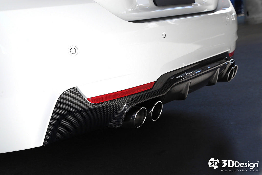 3d design f32 f36 m sport carbon fiber rear diffuser - iND Distribution