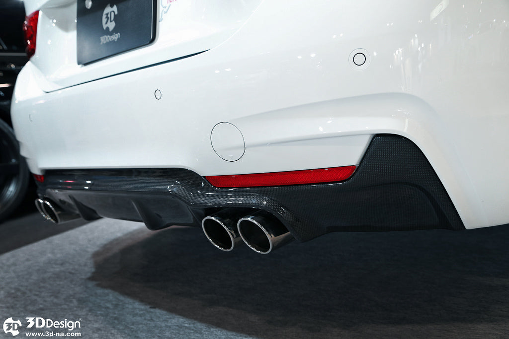 3d design f32 f36 m sport carbon fiber rear diffuser - iND Distribution