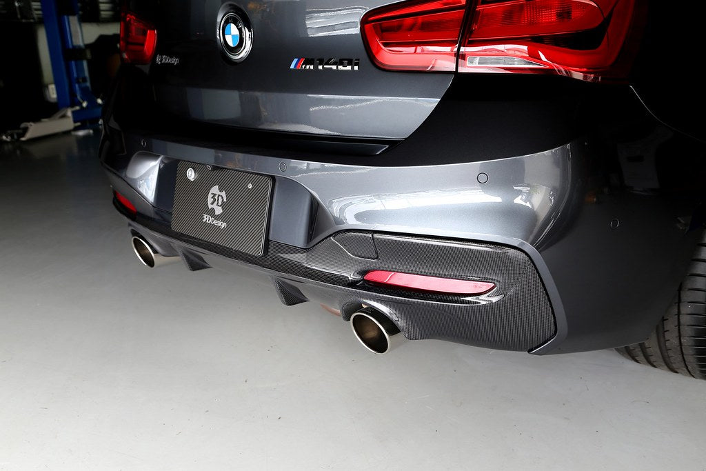 3D Design F20 1-Series LCI M Sport Carbon Rear Diffuser - iND Distribution