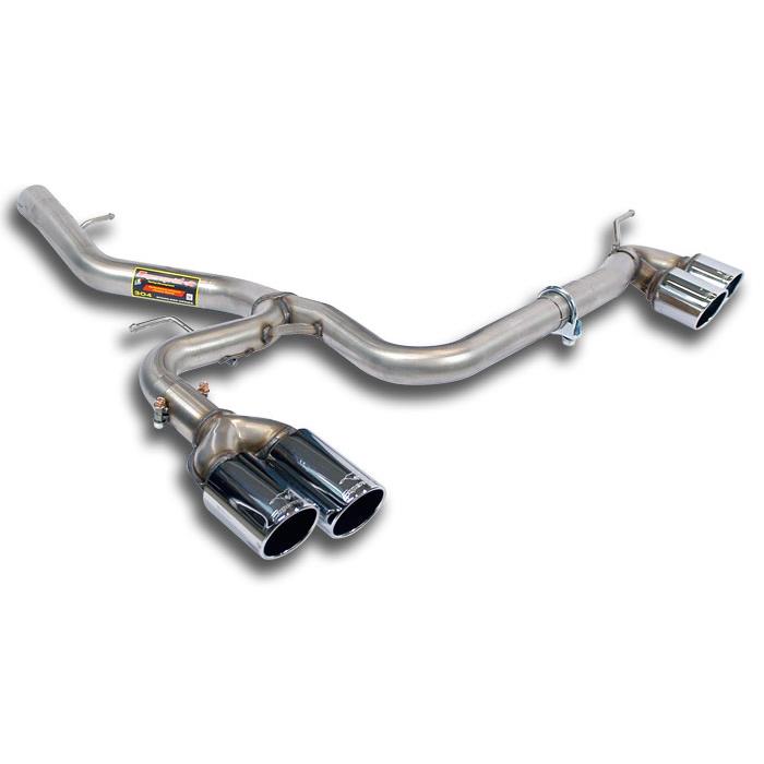 Supersprint BMW E81 Rear Pipes Right oo80 - Leftoo80 (Muffler Delete)