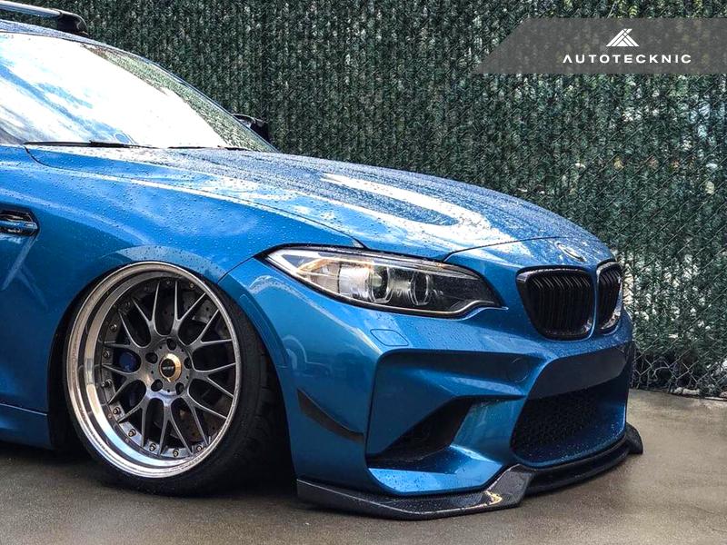 AutoTecknic f87 m2 carbon fiber front bumper canards - iND Distribution