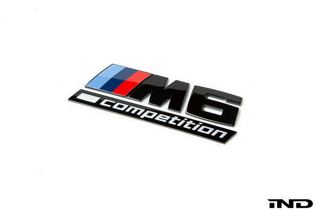 iND f1x m6 competition gloss black trunk emblem - iND Distribution