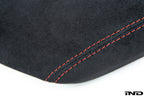 IND F87 M2 Alcantara stitched armrest for interior, featuring premium Alcantara material and detailed stitching.