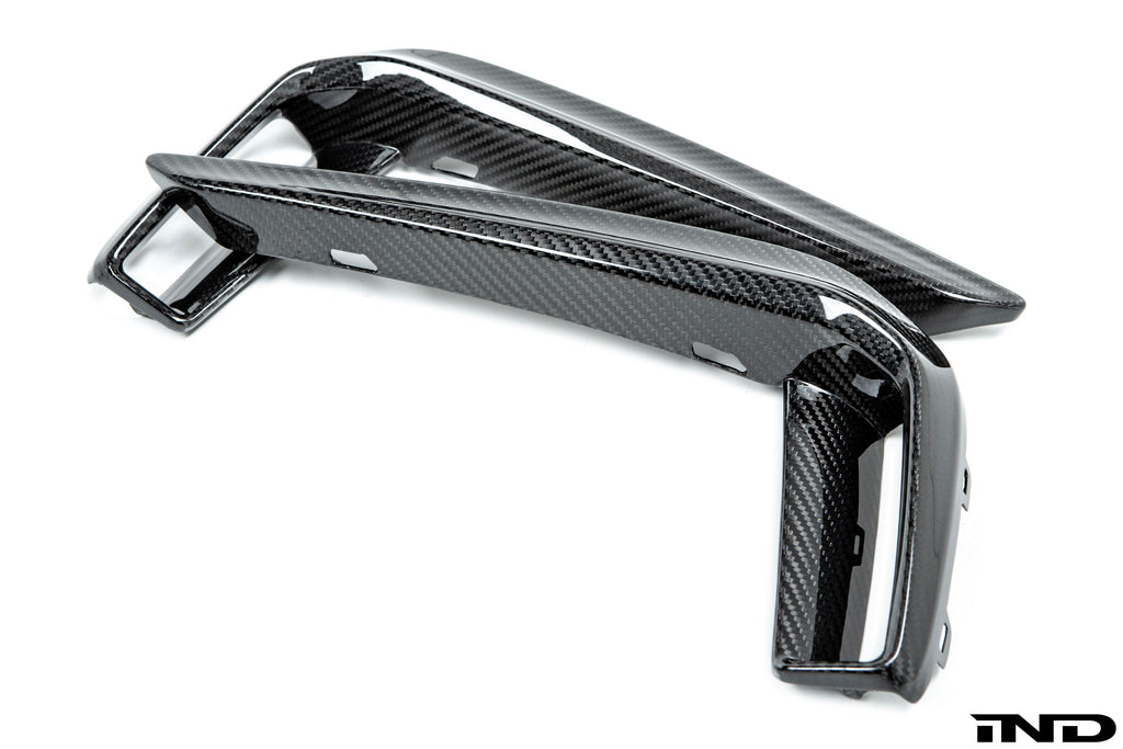 AutoTecknic g30 5 series m sport dry carbon front bumper trim - iND Distribution
