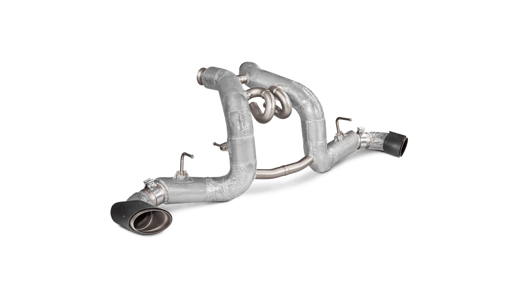 Akrapovic mclaren 540c 570s spider 570gt slip on exhaust system w carbon tail pipe set titanium - iND Distribution