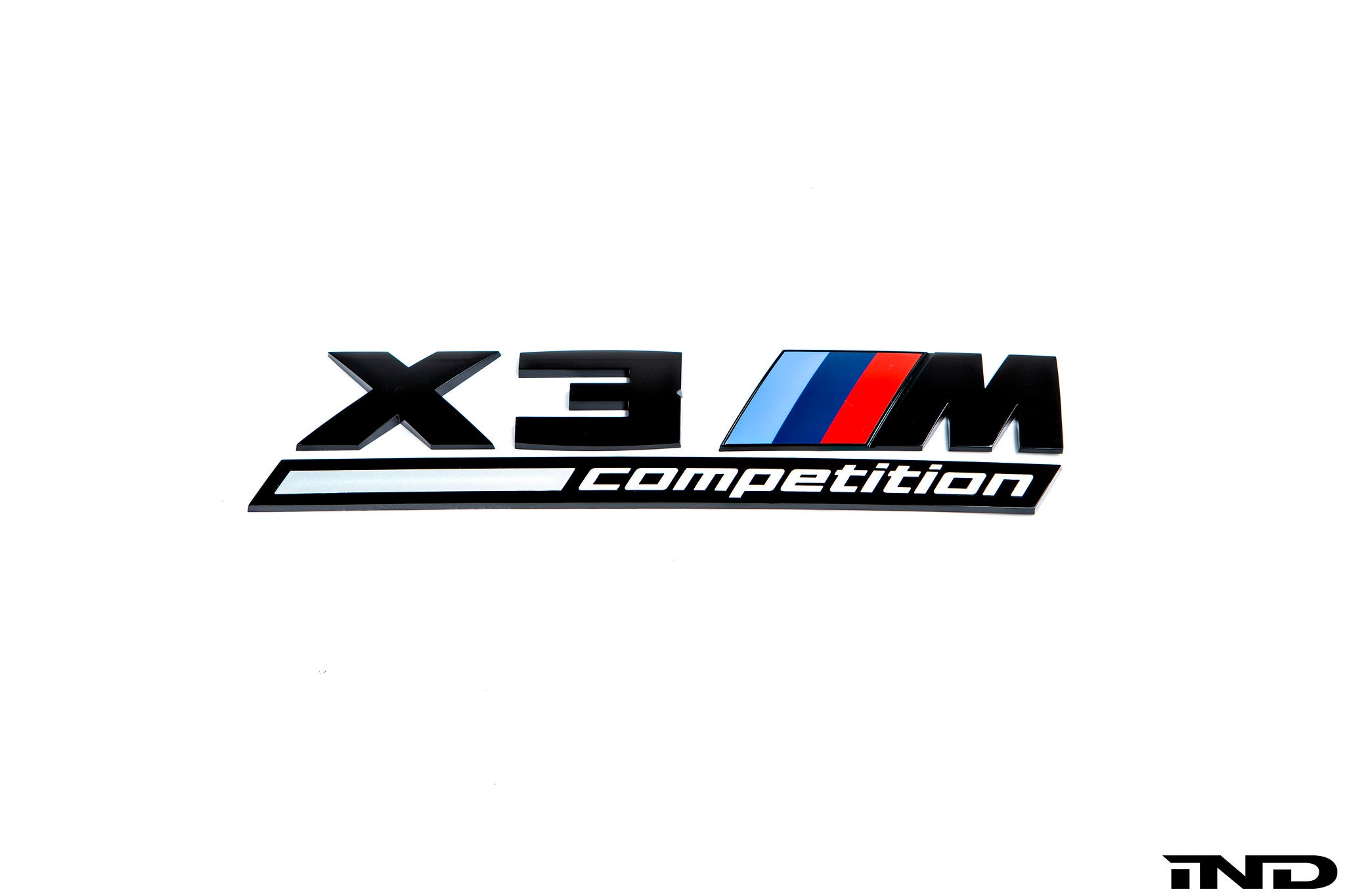 BMW f97 x3m competition trunk emblem gloss black - iND Distribution