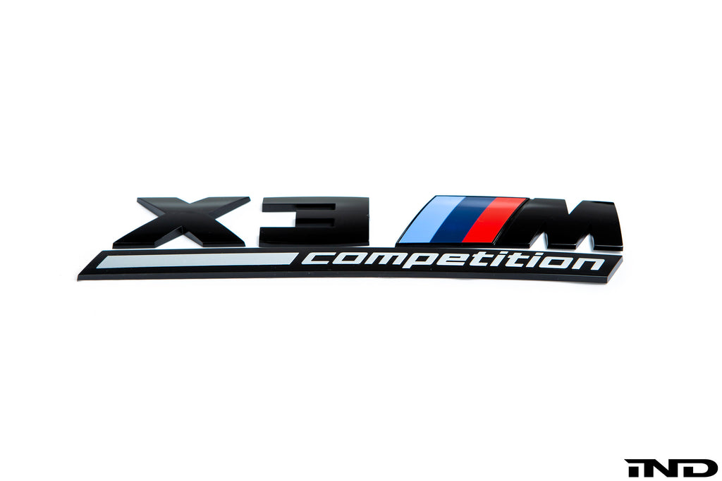 BMW f97 x3m competition trunk emblem gloss black - iND Distribution