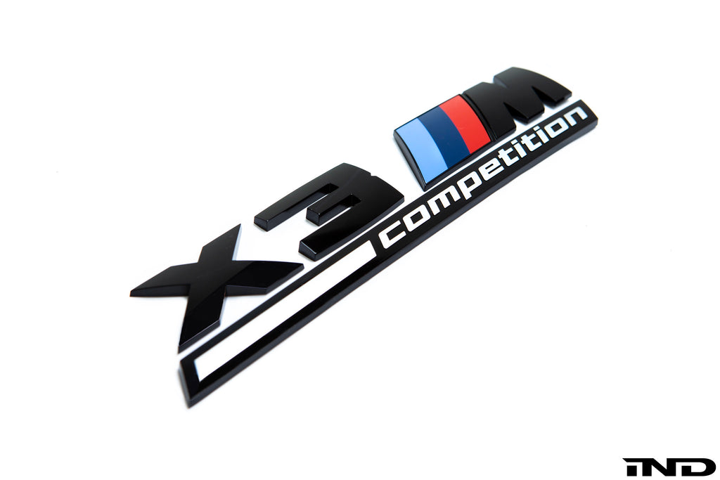 BMW f97 x3m competition trunk emblem gloss black - iND Distribution