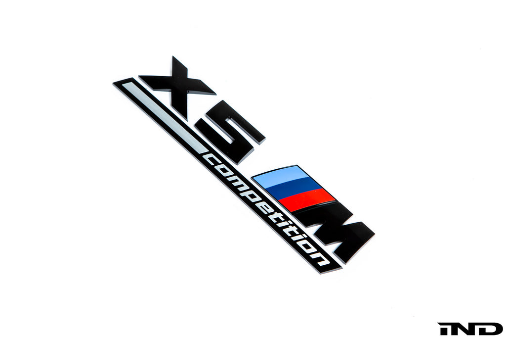 BMW F95 X5M Competition Trunk Emblem - Gloss Black