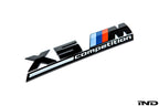 BMW F95 X5M Competition Trunk Emblem - Gloss Black