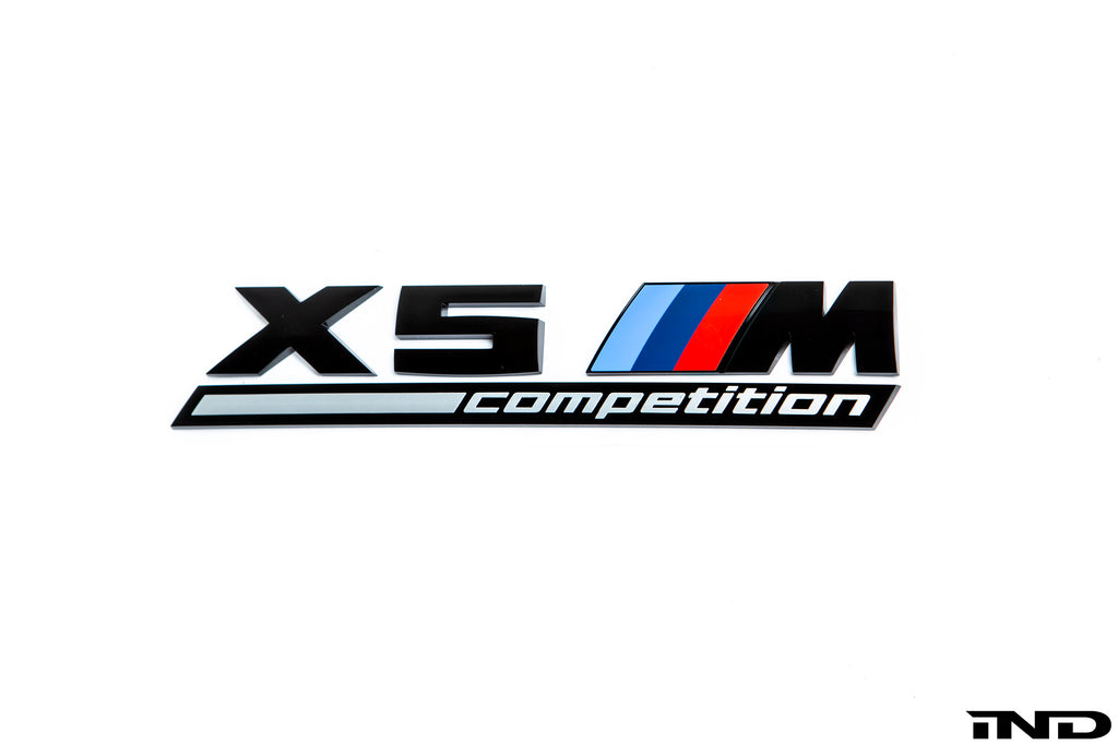 BMW F95 X5M Competition Trunk Emblem - Gloss Black