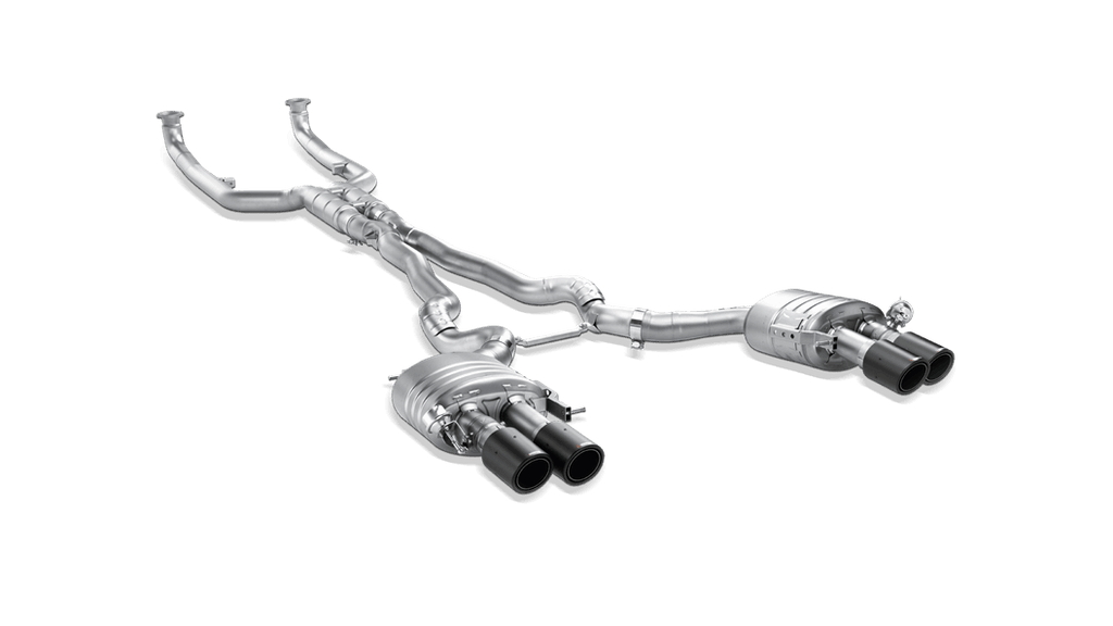 Akrapovic f10 m5 evolution exhaust system w carbon tail pipe set titanium - iND Distribution