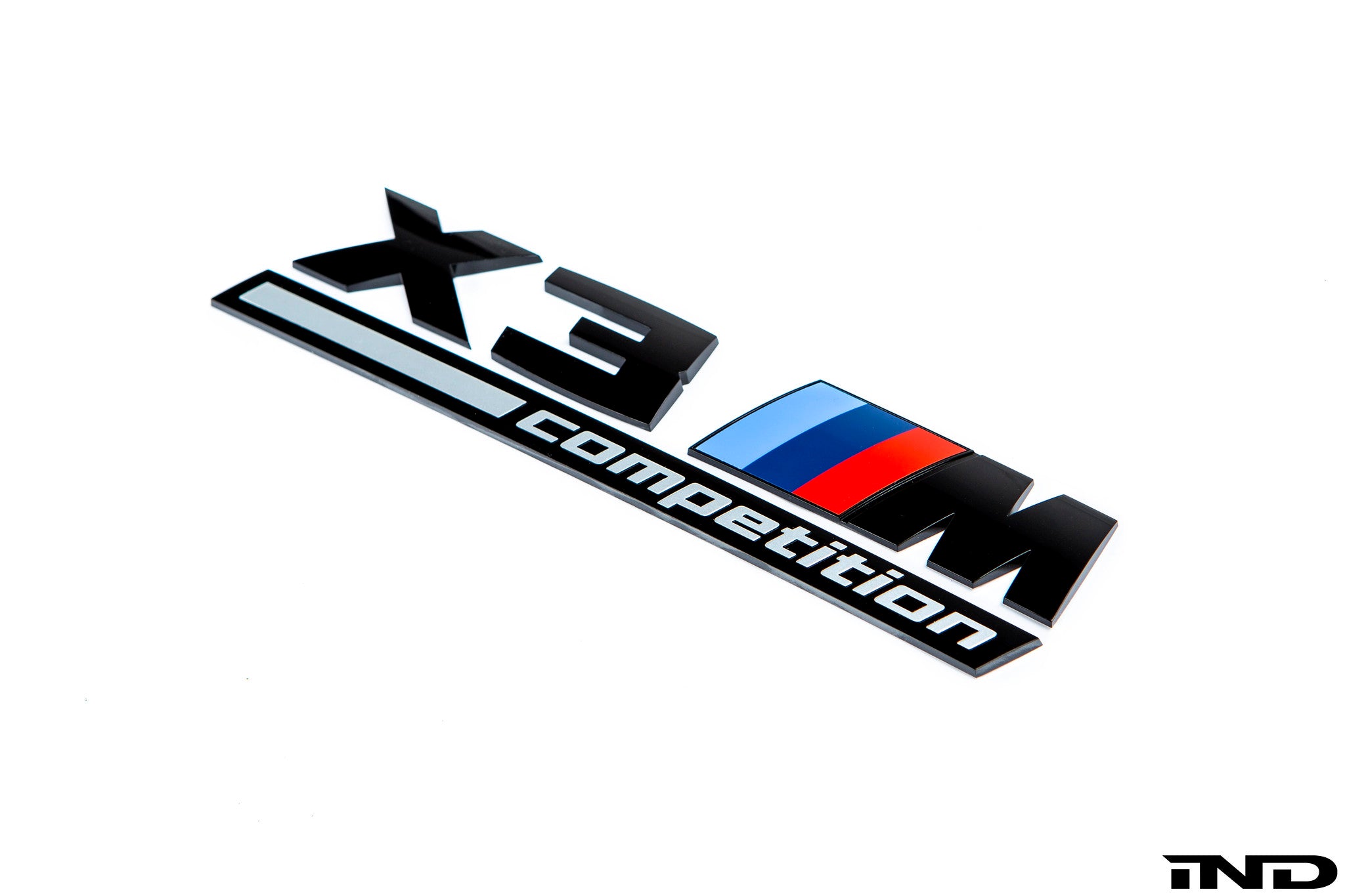 BMW F97 X3M Competition Trunk Emblem - Gloss Black, Exterior