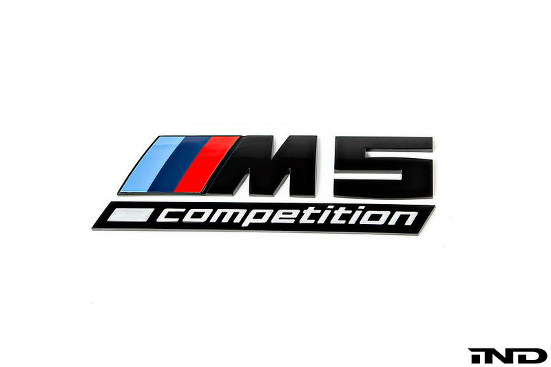BMW OEM f90 m5 gloss black competition trunk emblem - iND Distribution