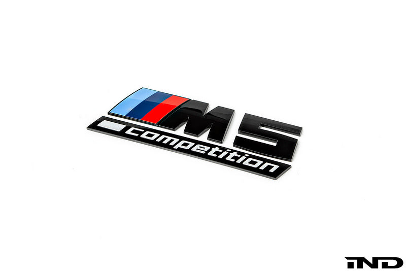 BMW OEM f90 m5 gloss black competition trunk emblem - iND Distribution