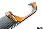 BMW m performance diffuser with custom acid orange paint - iND Distribution