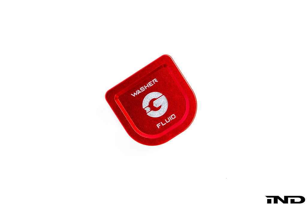 Goldenwrench Blackline Performance A90 Supra Edition RED Billet Washer Fluid Cap