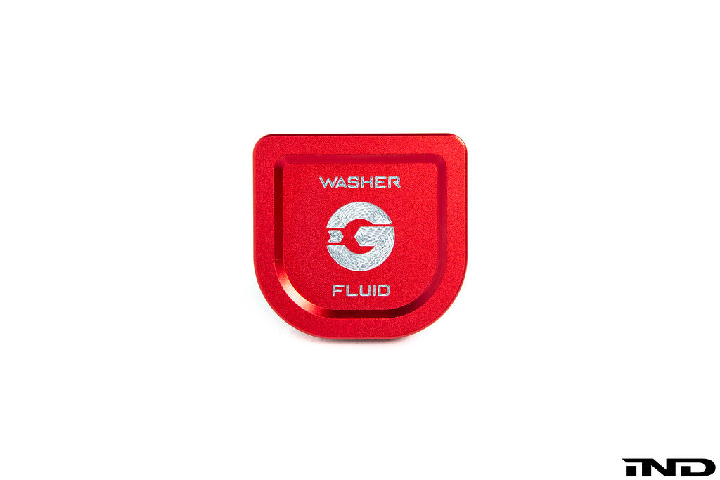 Goldenwrench Blackline Performance A90 Supra Edition RED Billet Washer Fluid Cap