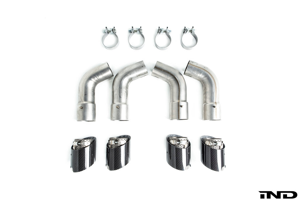 BMW M Performance F9X X5M / X6M Titanium + Carbon Exhaust Tip Set