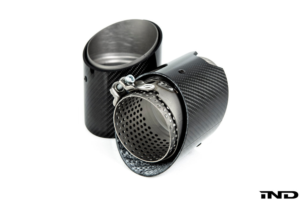 BMW M Performance F9X X5M / X6M Titanium + Carbon Exhaust Tip Set