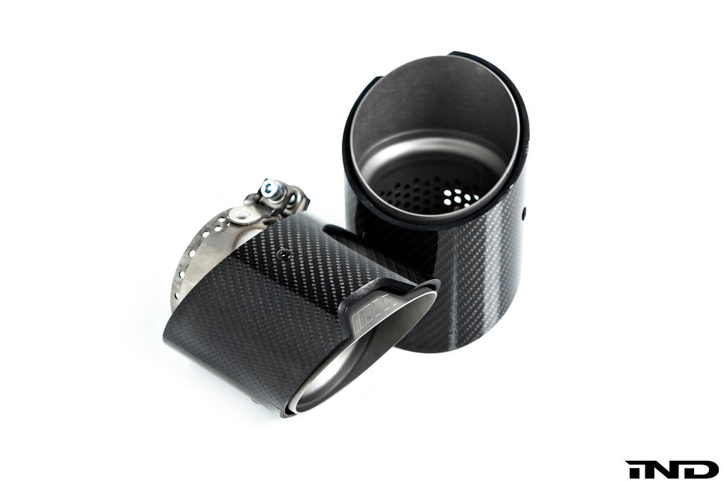 BMW M Performance F9X X5M / X6M Titanium + Carbon Exhaust Tip Set