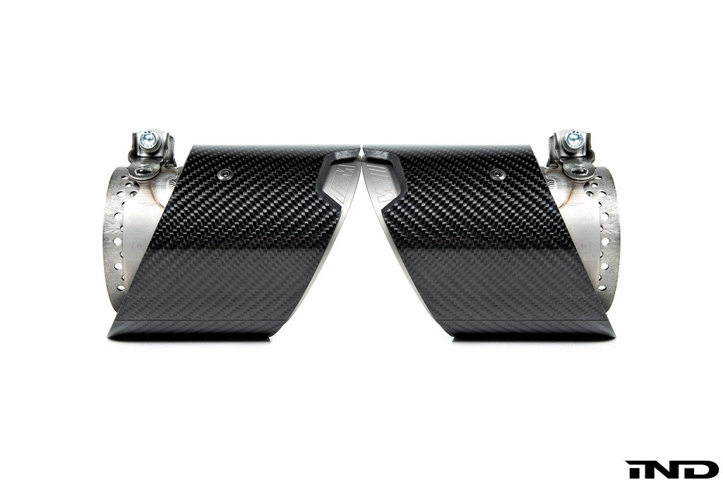 BMW M Performance F9X X5M / X6M Titanium + Carbon Exhaust Tip Set