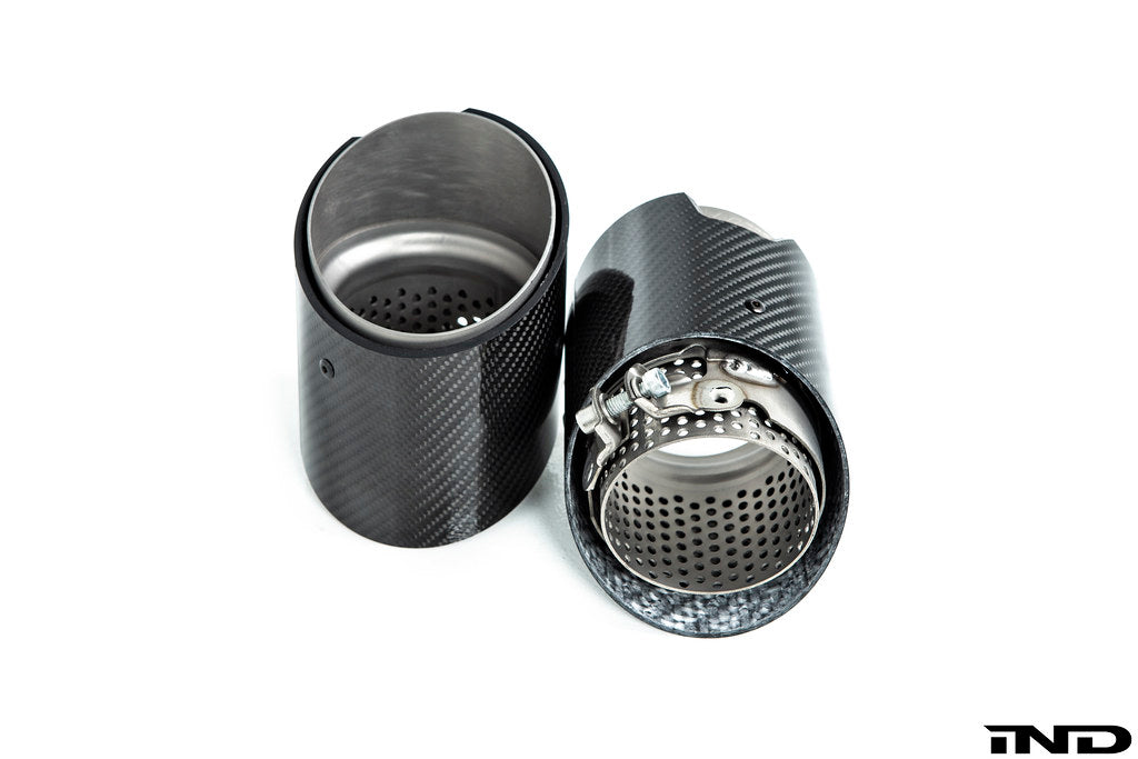 BMW M Performance F9X X5M / X6M Titanium + Carbon Exhaust Tip Set