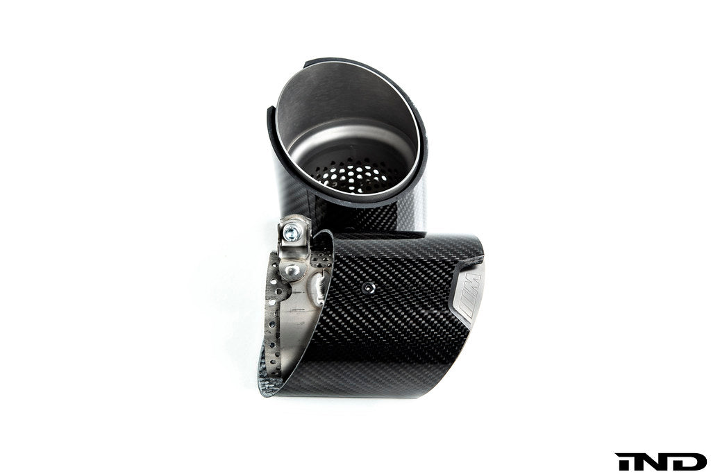 BMW M Performance F9X X5M / X6M Titanium + Carbon Exhaust Tip Set