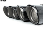 BMW M Performance F9X X5M / X6M Titanium + Carbon Exhaust Tip Set