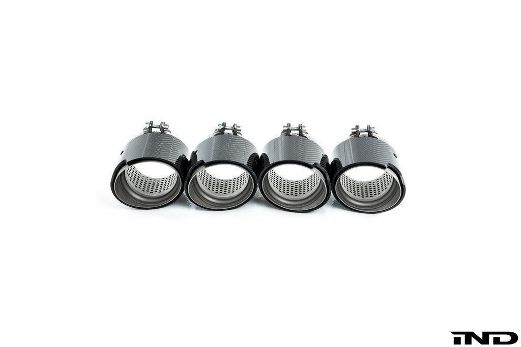 BMW M Performance F9X X5M / X6M Titanium + Carbon Exhaust Tip Set