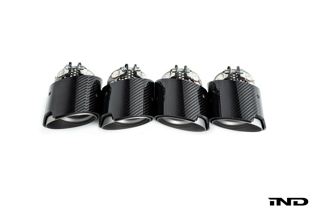 BMW M Performance F9X X5M / X6M Titanium + Carbon Exhaust Tip Set