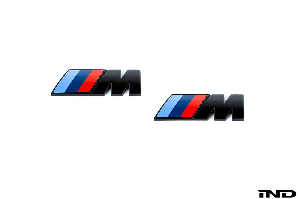 BMW M Fender Emblem Set - Gloss Black